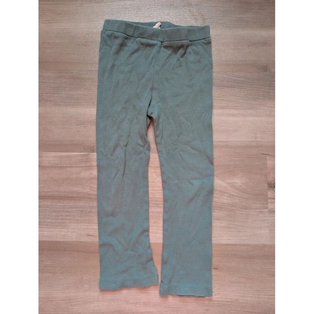 Kate Quinn Olive Green Ribbed Leggings, 4T (U1)